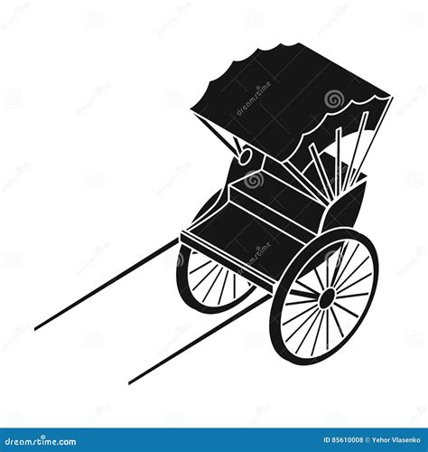 Rickshaw Icon Vector From Public Transportation Concept Thin Line