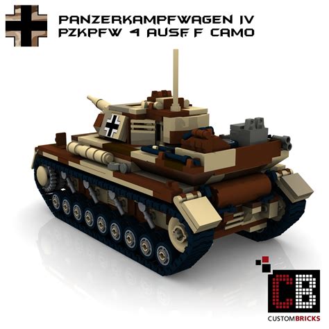 CUSTOMBRICKS De LEGO Custom WW2 Panzer PzKpfw IV Panzerkampfwagen 4 CAMO