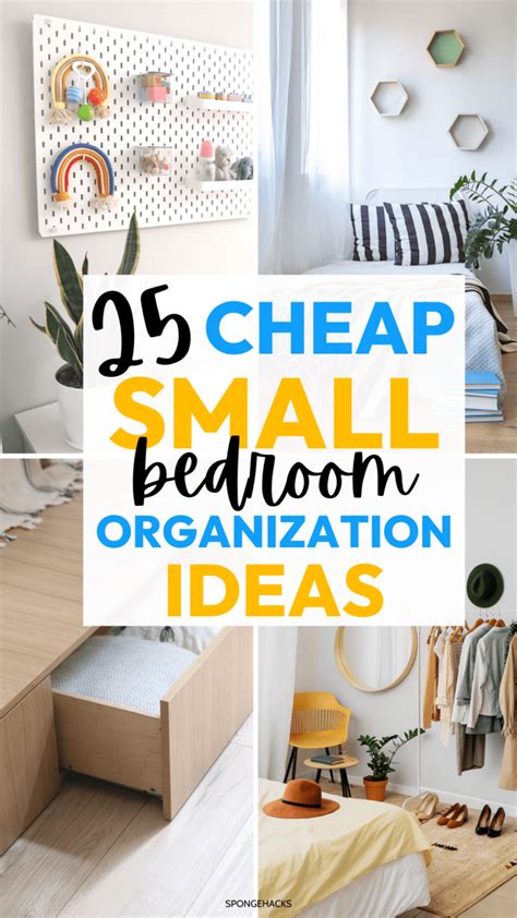 25 Highly Inexpensive Small Bedroom Organization Ideas