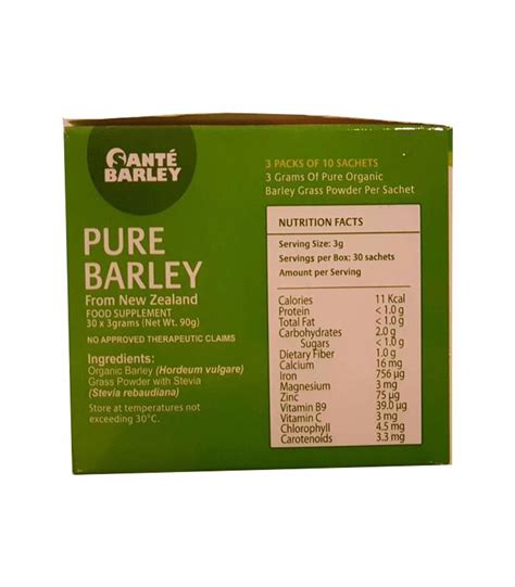 3 Boxes Of Sante Pure Barley New Zealand Blend With Stevia Large Box