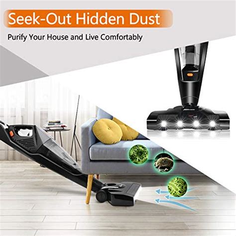 Hikeren Cordless Vacuum Cleaner 12000pa Powerful Suction Stick Vacuum 4 In 1 Lightweight