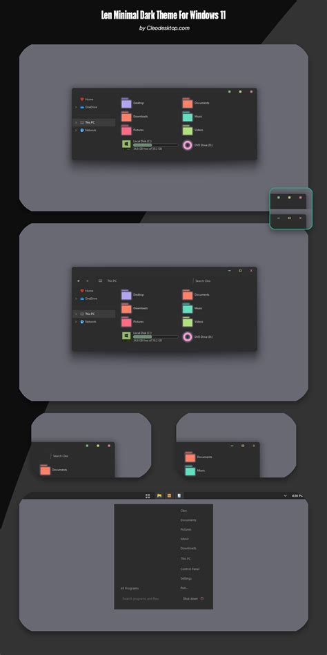 Len Minimal Dark Theme For Windows 11 - Cleodesktop in 2024 | Windows, Minimalism, Installation