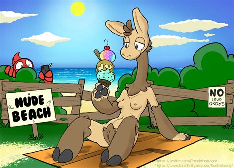 Rule 34 Anthro Avian Beach Bird Breasts Camelid Dessert Digital Media Artwork English Text