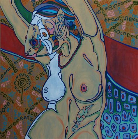 Standing Nude In Pink And Blue Painting By Dave Rogers Saatchi Art