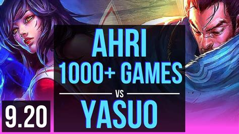 Ahri Vs Yasuo Mid 2 6m Mastery Points 1000 Games 2 Early Solo