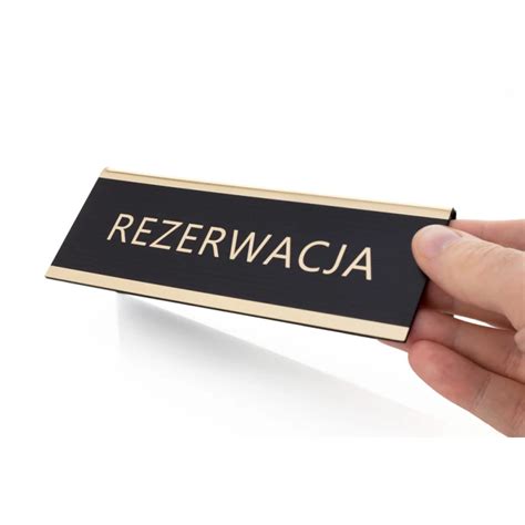 Rezerwacja Stojak Na Stolik Wym 150x55mm Laminat Grawerski