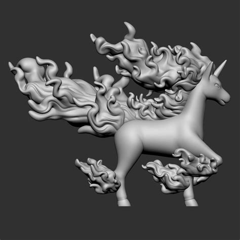 Archivo Stl Pokemon Rapidash Modelo Imprimible En D Para Descargarcults