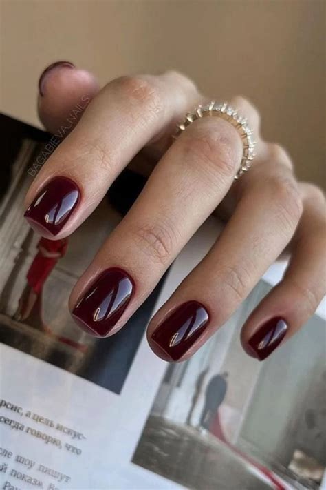 Deep Red Nails Red Gel Nails Shellac Nails Opi Dark Red Red