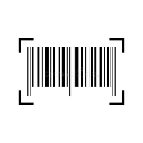 Barcode Icon Isolated On White Background Black Striped Code For