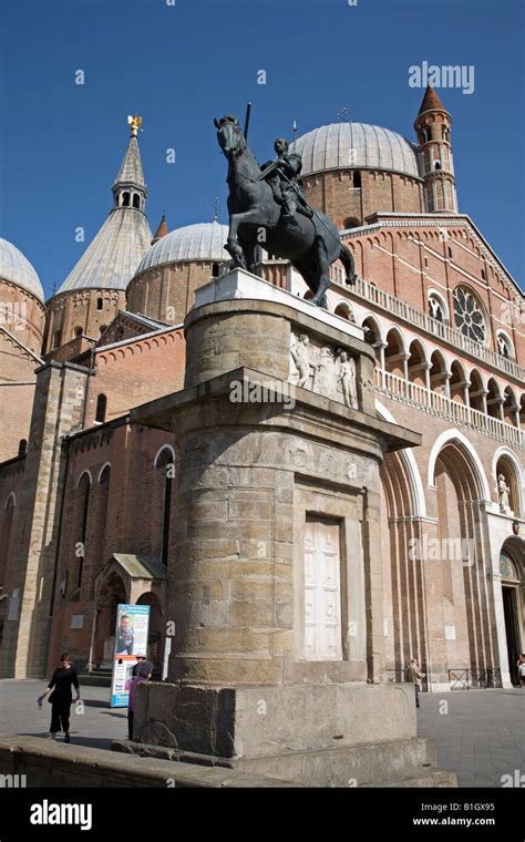 The Equestrian Statue Of Gattamelata By Donatello At The Basilica Del