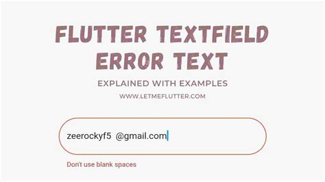 How To Change Flutter Textfield Error Text Easy Flutter Code Example