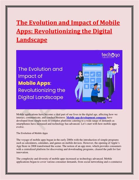 Ppt The Evolution And Impact Of Mobile Apps Revolutionizing The