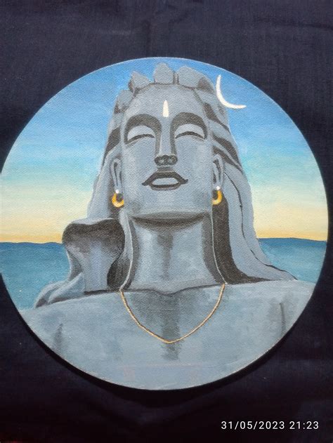 Adiyogi Shiva Acrylic Painting lord Shiva Acrylic Painting - Etsy