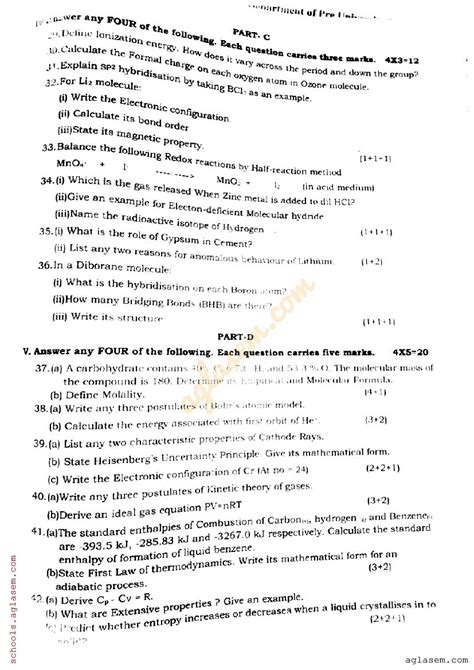 Karnataka St Puc Chemistry Question Paper Pdf