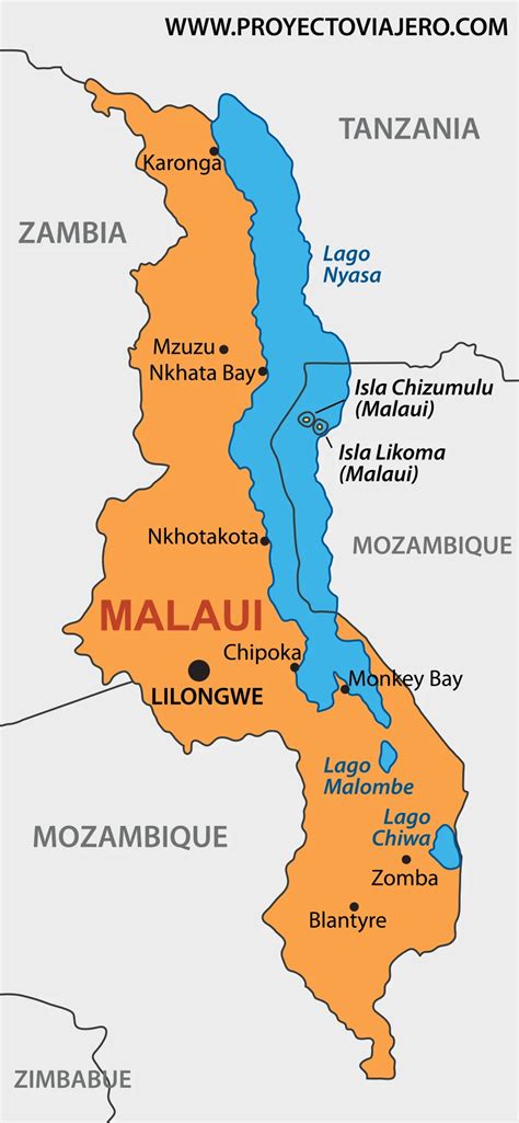 Dónde está Malaui Límites geográficos y fronteras de Malaui