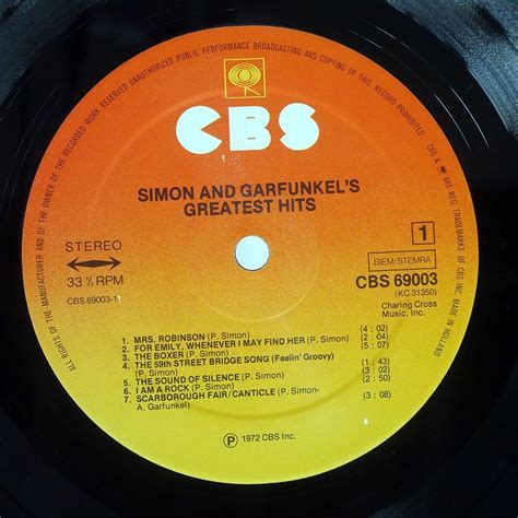 Yahoo オークション SIMON GARFUNKEL GREATEST HITS CBS CBS69003