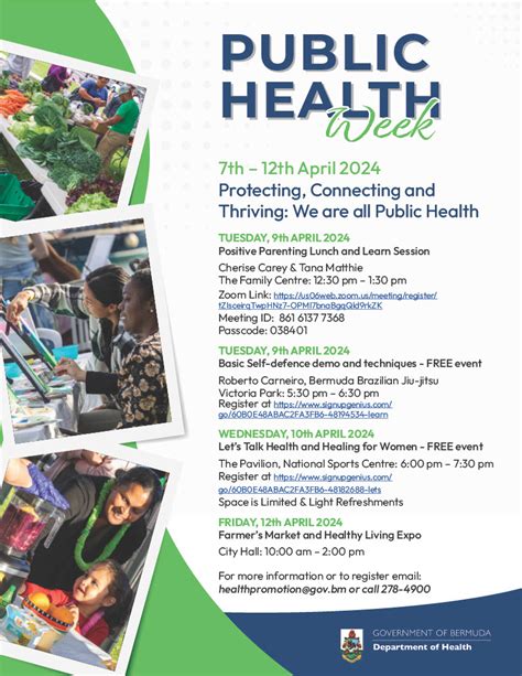 Public Health Week Government Of Bermuda