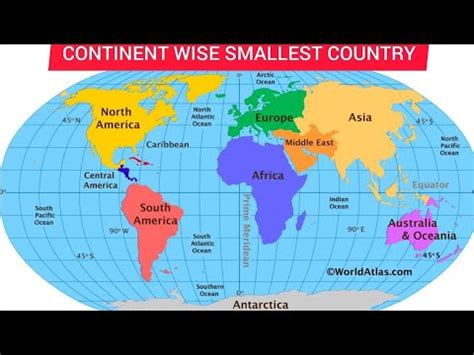 Continent Wise Smallest Country Youtube