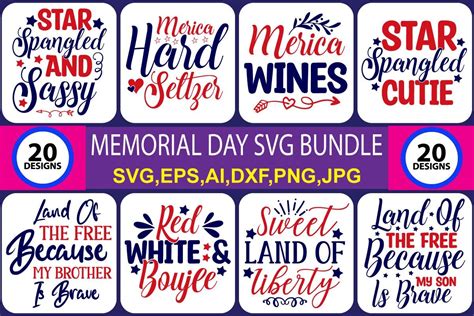 Memorial Day Svg Bundle Bundle Creative Fabrica