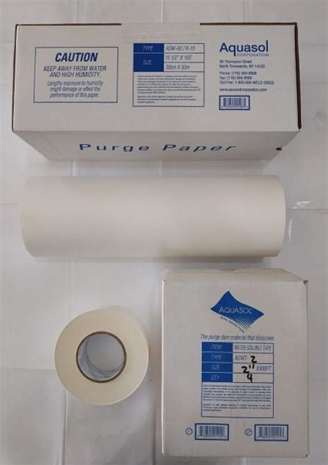 Aquasol USA Make Water Soluble Purging Paper Tape Dealer And Supplier