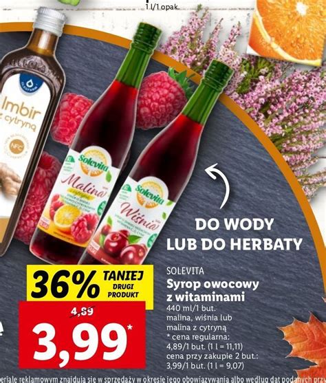 Promocja Syrop Malinowy Solevita W Lidl