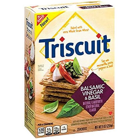 Triscuit Balsamic Vinegar And Basil Crackers 9 Ounce 2 Pack