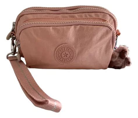 Bolsa Crossbody Para Dama Marca Kipling Acabado De Los Herrajes Rosa