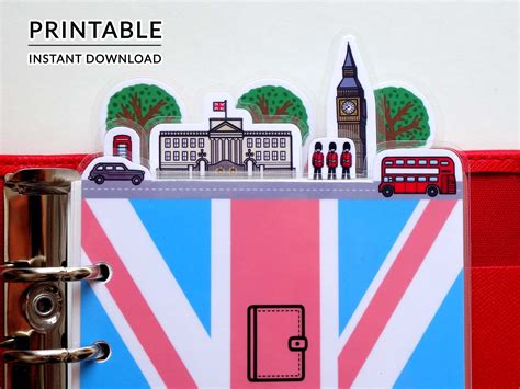 Printable Personal Size Cute Kawaii London Planner Dividers Etsy