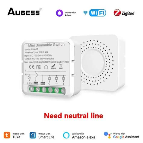 Tuya ZigBee WiFi Inteligente Dimmer M Dulo Interruptor Disjuntor