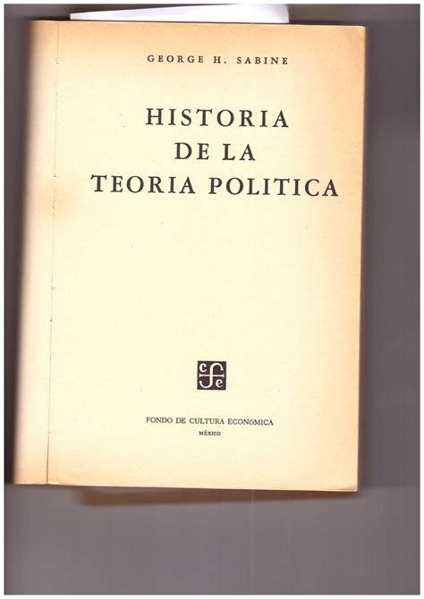 Historia De La Teoria Politica George H Sabine Capitulos