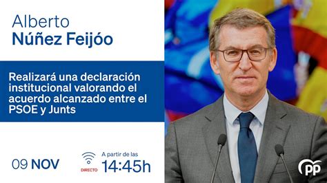 Directo Declaraci N Institucional De Feij O Valorando El Acuerdo