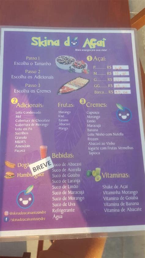 Menu em Skina do Açai restaurante Santo André