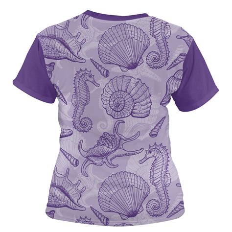 Sea Shells Womens Crew T Shirt Personalized Youcustomizeit