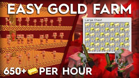 Minecraft Gold Farm For 1 20 Easy And Efficient Build Design YouTube