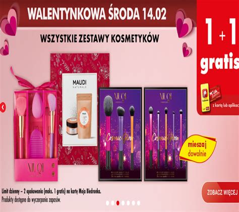 Walentynkowa środa w Biedronce Zestawy kosmetyków 1 1 gratis