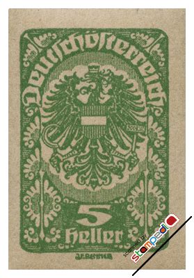 AUSTRIA 1919 5 Heller Definitive Stamps Coat Of Arms