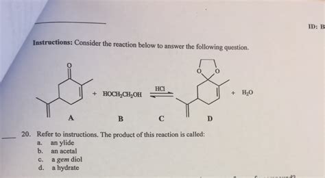 Solved Consider The Reaction Below To Answer The Following Chegg