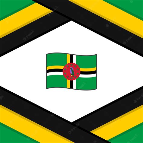 Plantilla De Diseño De Fondo Abstracto De La Bandera De Dominica Banner Del Día De La