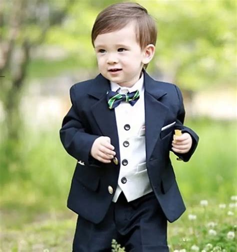 Boys wedding suit Kids suit wedding tuxedo boys Navy Blue Baby Boys ...