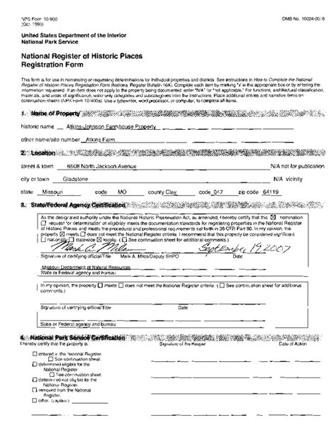 Fillable Online Nps Form Omb No Georgia Fill Out And