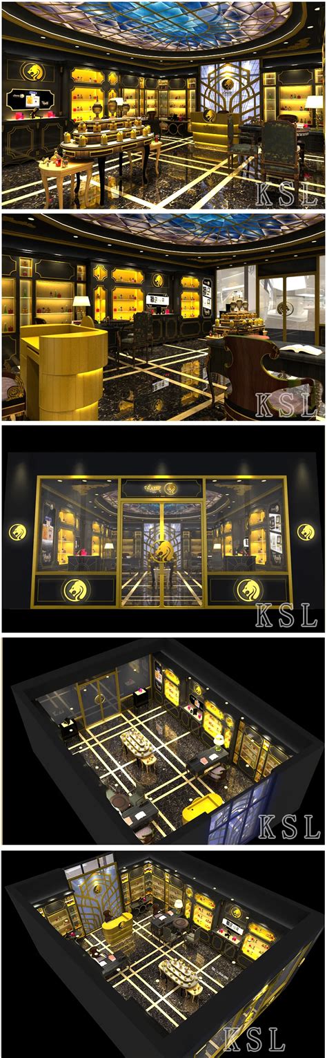 Luxury Wooden Retail Custom Wall Display Interior Design Perfume Shop ...