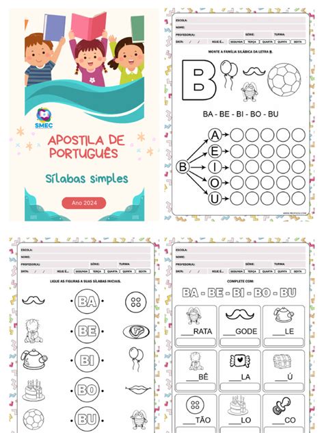 Apostila Sílabas Simples Pdf Grátis - Apostila Silabas Simples 251111 091800 | PDF