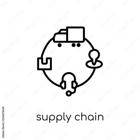 Supply Chain Icon From Delivery And Logistic Collection Stock Vector