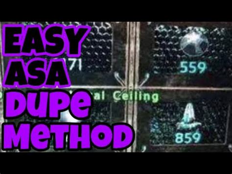 New Ark Dupe Glitch Asa Dupe Slot Caps Ark Survival Ascended Youtube