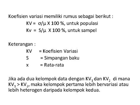 Rumus Koefisien Keragaman Ilmu