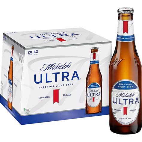 Michelob Ultra Superior Light Lager Beer 12 Fl Oz Bottle 20 Pk Sam S Club