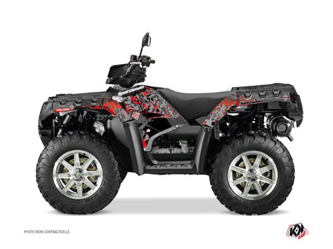 Polaris Sportsman Touring Atv Vintage Graphic Kit Black Red