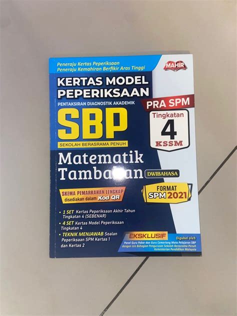 Kertas Model Spm Sbp Matematik Tambahan Tingkatan 4 Hobbies And Toys