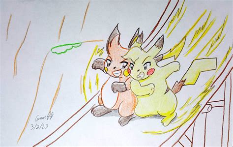 Pikachu vs Raichu by GManGamer25 on DeviantArt