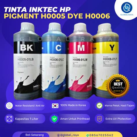 Jual TINTA INKTEC DYE 1LITER FOR HP PRINTER YELLOW Jakarta Timur